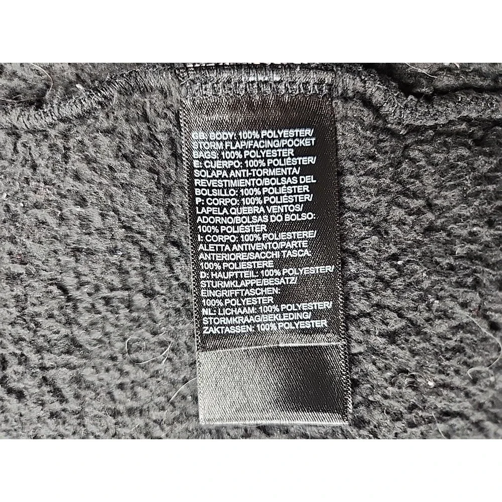 The North Face Vest Osito Womens Size XS Full Zip Fuzzy Fleece Black Vest EUC